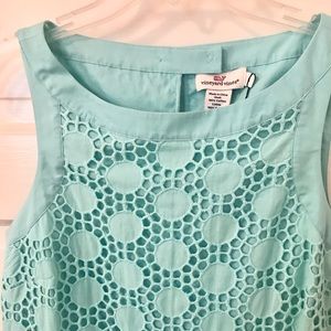 Vineyard Vines teal eyelet dress sz 6 - new w tags